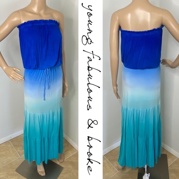 Young Fabulous & Broke Dresses & Skirts - YOUNG FABULOUS & BROKE Ombré Dye SYDNEY Maxi Dress